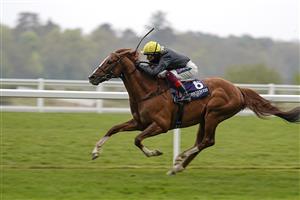 ASCOT, ENGLAND - APRIL 28: Frankie Dettori riding Stradivarius win The Longines Sagaro Stakes at Ascot Racecourse on April 28, 2021 in Ascot, England. Sporting venues around the UK remain under restrictions due to the Coronavirus Pandemic. Only owners are allowed to attend the meeting but the public must wait until further restrictions are lifted. (Photo by Alan Crowhurst/Getty Images)