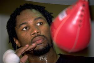 Oct 1995: Portrait of Heavyweight boxer Lennox Lewis of Great Britain during pre-fight training in New York, USA. (Getty Images)