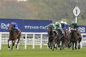 ASCOT, ENGLAND - APRIL 28: William Buick riding Creative Flair (L) win The Naas Racecourse Royal Ascot Trials Day British EBF Fillies' Conditions Stakes at Ascot Racecourse on April 28, 2021 in Ascot, England. Sporting venues around the UK remain under restrictions due to the Coronavirus Pandemic. Only owners are allowed to attend the meeting but the public must wait until further restrictions are lifted. (Photo by Alan Crowhurst/Getty Images)