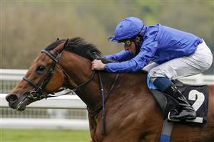 ASCOT, ENGLAND - APRIL 28: William Buick riding Creative Flair win The Naas Racecourse Royal Ascot Trials Day British EBF Fillies' Conditions Stakes at Ascot Racecourse on April 28, 2021 in Ascot, England. Sporting venues around the UK remain under restrictions due to the Coronavirus Pandemic. Only owners are allowed to attend the meeting but the public must wait until further restrictions are lifted. (Photo by Alan Crowhurst/Getty Images)