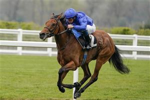 ASCOT, ENGLAND - APRIL 28: William Buick riding Creative Flair win The Naas Racecourse Royal Ascot Trials Day British EBF Fillies' Conditions Stakes at Ascot Racecourse on April 28, 2021 in Ascot, England. Sporting venues around the UK remain under restrictions due to the Coronavirus Pandemic. Only owners are allowed to attend the meeting but the public must wait until further restrictions are lifted. (Photo by Alan Crowhurst/Getty Images)