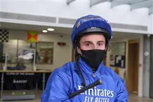 ASCOT, ENGLAND - APRIL 28: William Buick at Ascot Racecourse on April 28, 2021 in Ascot, England. Sporting venues around the UK remain under restrictions due to the Coronavirus Pandemic. Only owners are allowed to attend the meeting but the public must wait until further restrictions are lifted. (Photo by Alan Crowhurst/Getty Images)