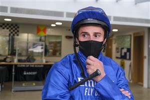 ASCOT, ENGLAND - APRIL 28: William Buick at Ascot Racecourse on April 28, 2021 in Ascot, England. Sporting venues around the UK remain under restrictions due to the Coronavirus Pandemic. Only owners are allowed to attend the meeting but the public must wait until further restrictions are lifted. (Photo by Alan Crowhurst/Getty Images)