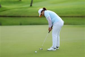 SINGAPORE, SINGAPORE - APRIL 30: Inbee Park of South Korea attempts a putt on the 2nd green during the second round of the HSBC Women's World Championship at Sentosa Golf Club on April 30, 2021 in Singapore. (Getty Images)