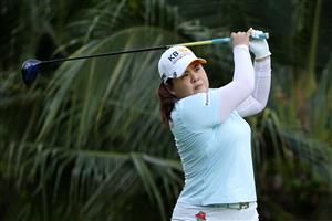 SINGAPORE, SINGAPORE - APRIL 30: Inbee Park of South Korea hits her tee shot on the 2nd hole during the second round of the HSBC Women's World Championship at Sentosa Golf Club on April 30, 2021 in Singapore. (Getty Images)