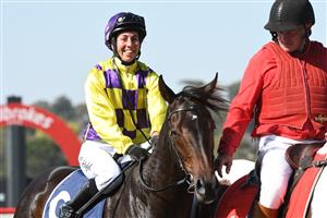 MELBOURNE, AUSTRALIA - MAY 01: Carleen Hefel riding Altai Ranger after winning Race 3, the Ive Print Handicap, during Melbourne Racing at Sandown Hillside on May 01, 2021 in Melbourne, Australia. (Photo by Vince Caligiuri/Getty Images)