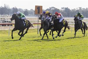 SYDNEY, AUSTRALIA - MAY 01: Joshua Parr on Luncies wins race 4 the Living Turf Benchmark 78 Handicap during Hawkesbury Cup Race Day at Hawkesbury Race Club on May 01, 2021 in Sydney, Australia. (Photo by Jenny Evans/Getty Images)