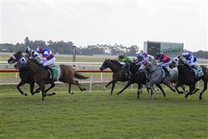 SYDNEY, AUSTRALIA - MAY 01: Nash Rawiller on Golden Gorge wins race 3 the TAB Highway Handicap during Hawkesbury Cup Race Day at Hawkesbury Race Club on May 01, 2021 in Sydney, Australia. (Photo by Jenny Evans/Getty Images)