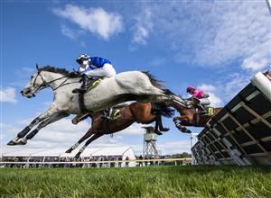 WARRNAMBOOL, AUSTRALIA - MAY 04: Steven Pateman riding Mawaany Machine (R) winning Race 3, the George Taylor Memorial Maiden Hurdle, on Brierly Day during the Warrnambool Jumps Carnival at Warrnambool Racing Club on May 04, 2021 in Warrnambool, Australia. (Photo by Vince Caligiuri/Getty Images)
