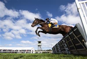 WARRNAMBOOL, AUSTRALIA - MAY 04: Darryl Horner Jnr riding Out And Dreaming winning Race 1, the Welcome Back To The Bool Maiden Hurdle on Brierly Day during the Warrnambool Jumps Carnival at Warrnambool Racing Club on May 04, 2021 in Warrnambool, Australia. (Photo by Vince Caligiuri/Getty Images)