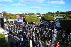 WARRNAMBOOL, AUSTRALIA - MAY 04: General view of the members zone one area on Brierly Day during the Warrnambool Jumps Carnival at Warrnambool Racing Club on May 04, 2021 in Warrnambool, Australia. (Photo by Vince Caligiuri/Getty Images)