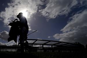 CHESTER, ENGLAND - MAY 06: Jockey Pat Cosgrave makes his return after The British Stallion Studs EBF Maiden Stakes at Chester Racecourse on May 06, 2021 in Chester, England. Only owners are allowed to attend the meeting but the public must wait until further restrictions are lifted. (Photo by Alan Crowhurst/Getty Images)