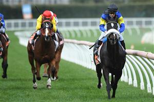 MELBOURNE, AUSTRALIA - MAY 08: Laura Lafferty riding Holbein winning race 5, the Jra Handicap, during Melbourne Racing at Caulfield Racecourse on May 08, 2021 in Melbourne, Australia. (Photo by Vince Caligiuri/Getty Images)