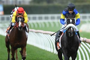 MELBOURNE, AUSTRALIA - MAY 08: Laura Lafferty riding Holbein winning race 5, the Jra Handicap, during Melbourne Racing at Caulfield Racecourse on May 08, 2021 in Melbourne, Australia. (Photo by Vince Caligiuri/Getty Images)