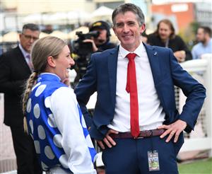 MELBOURNE, AUSTRALIA - MAY 08: Trainer Richard Cully is seen after Jamie Kah rode Pintoff to win Race 4, the Ian Miller Handicap, during Melbourne Racing at Caulfield Racecourse on May 08, 2021 in Melbourne, Australia. (Photo by Vince Caligiuri/Getty Images)