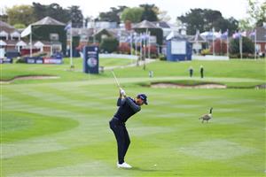 SUTTON COLDFIELD, ENGLAND - MAY 11: Danny Willett of England in action on the ninth as he plays a practice round during previews ahead of The Betfred British Masters hosted by Danny Willett at The Belfry on May 11, 2021 in Sutton Coldfield, England. (Getty Images)