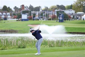 SUTTON COLDFIELD, ENGLAND - MAY 11: Robert MacIntyre of Scotland plays a practice round during previews ahead of The Betfred British Masters hosted by Danny Willett at The Belfry on May 11, 2021 in Sutton Coldfield, England. (Getty Images)