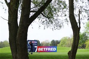 SUTTON COLDFIELD, ENGLAND - MAY 11: Wade Ormsby of Australia tees off on the seventh as he plays a practice round during previews ahead of The Betfred British Masters hosted by Danny Willett at The Belfry on May 11, 2021 in Sutton Coldfield, England. (Getty Images)