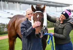 MELBOURNE, AUSTRALIA - MAY 15: Trainer Ray Besanko after Rock Prophet won Race 3, the Breeders' Handicap during Melbourne Racing at Flemington Racecourse on May 15, 2021 in Melbourne, Australia. (Getty)