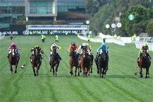 MELBOURNE, AUSTRALIA - MAY 15: Teodore Nugent riding Bons Abroad winning race 5, the Curragh Leilani, during Melbourne Racing at Flemington Racecourse on May 15, 2021 in Melbourne, Australia. (Photo by Vince Caligiuri/Getty Images)
