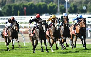 MELBOURNE, AUSTRALIA - MAY 22: Carleen Hefel riding Standoff winning Race 1, the The Blueant X5 Party Speaker Plate, during Melbourne Racing at Flemington Racecourse on May 22, 2021 in Melbourne, Australia. (Photo by Vince Caligiuri/Getty Images)
