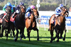 MELBOURNE, AUSTRALIA - MAY 22: Madison Lloyd riding Modear winning race 5, the Donatenjt.org.au, during Melbourne Racing at Flemington Racecourse on May 22, 2021 in Melbourne, Australia. (Photo by Vince Caligiuri/Getty Images)