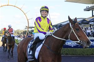 SYDNEY, AUSTRALIA - MAY 22: Mikayla Weir on Rebel Rama returns to scale after winning race 6 the De Bortoli Wines Handicap during Sydney Racing at Rosehill Gardens on May 22, 2021 in Sydney, Australia. (Photo by Mark Evans/Getty Images)