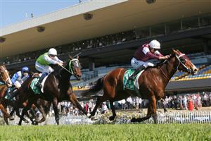 SYDNEY, AUSTRALIA - MAY 22: Jean Van Overmeire on Underground Music wins race 1 the TAB Highway Handicap during Sydney Racing at Rosehill Gardens on May 22, 2021 in Sydney, Australia. (Photo by Mark Evans/Getty Images)