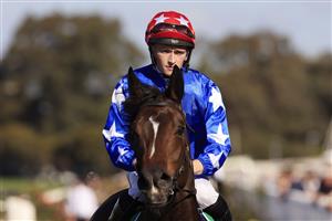 SYDNEY, AUSTRALIA - MAY 22: Tom Sherry on Mirra Vision returns to scale after winning race 5 the Precise Air Handicap during Sydney Racing at Rosehill Gardens on May 22, 2021 in Sydney, Australia. (Photo by Mark Evans/Getty Images)