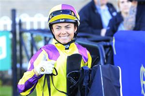 SYDNEY, AUSTRALIA - MAY 22: Mikayla Weir on Rebel Rama returns to scale after winning race 6 the De Bortoli Wines Handicap during Sydney Racing at Rosehill Gardens on May 22, 2021 in Sydney, Australia. (Photo by Mark Evans/Getty Images)