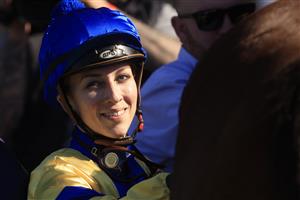 SYDNEY, AUSTRALIA - MAY 22: Louise Day on Charleise returns to scale after winning race 3 the Cellarbrations Handicap during Sydney Racing at Rosehill Gardens on May 22, 2021 in Sydney, Australia. (Photo by Mark Evans/Getty Images)