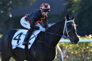 MELBOURNE, AUSTRALIA - MAY 22: Jamie Kah after riding Horrifying to win Race 7, the Off The Track Community Trophy ,during Melbourne Racing at Flemington Racecourse on May 22, 2021 in Melbourne, Australia. (Photo by Vince Caligiuri/Getty Images)