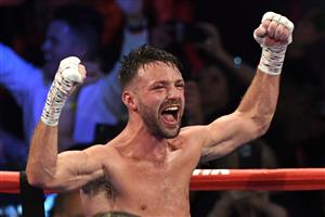 LAS VEGAS, NEVADA - MAY 22: Josh Taylor reacts after his win by unanimous decision over Jose Ramirez in their junior welterweight world unification title fight at Virgin Hotels Las Vegas on May 22, 2021 in Las Vegas, Nevada. (Getty Images)