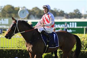 SYDNEY, AUSTRALIA - MAY 22: Tommy Berry on Overmann returns to scale after winning race 2 the Rosehill Bowling club Handicap during Sydney Racing at Rosehill Gardens on May 22, 2021 in Sydney, Australia. (Photo by Mark Evans/Getty Images)