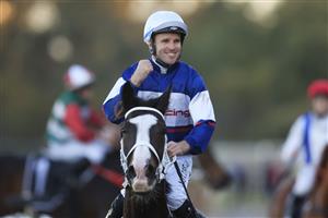 SYDNEY, AUSTRALIA - MAY 22: Tommy Berry on Mubariz returns to scale after winning race 9 the Ranvet Handicap during Sydney Racing at Rosehill Gardens on May 22, 2021 in Sydney, Australia. (Photo by Mark Evans/Getty Images)