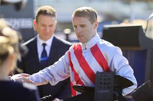 SYDNEY, AUSTRALIA - MAY 22: Tommy Berry on Overmann returns to scale after winning race 2 the Rosehill Bowling club Handicap during Sydney Racing at Rosehill Gardens on May 22, 2021 in Sydney, Australia. (Photo by Mark Evans/Getty Images)
