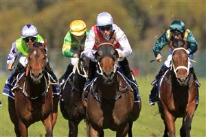 SYDNEY, AUSTRALIA - MAY 22: Tommy Berry on Overmann wins race 2 the Rosehill Bowling club Handicap during Sydney Racing at Rosehill Gardens on May 22, 2021 in Sydney, Australia. (Photo by Mark Evans/Getty Images)