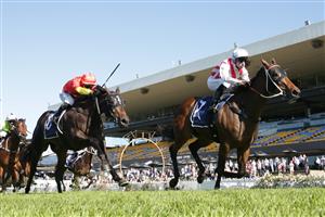 SYDNEY, AUSTRALIA - MAY 22: Tommy Berry on Overmann wins race 2 the Rosehill Bowling club Handicap during Sydney Racing at Rosehill Gardens on May 22, 2021 in Sydney, Australia. (Photo by Mark Evans/Getty Images)