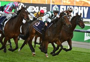 MELBOURNE, AUSTRALIA - MAY 22: Carleen Hefel riding Don't Doubt Dory winning Race 9, the Victorian Jockeys Association Plate, during Melbourne Racing at Flemington Racecourse on May 22, 2021 in Melbourne, Australia. (Getty)