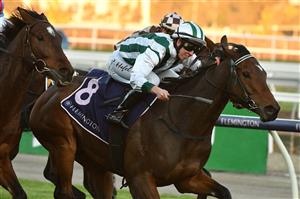 MELBOURNE, AUSTRALIA - MAY 22: Carleen Hefel riding Don't Doubt Dory winning Race 9, the Victorian Jockeys Association Plate, during Melbourne Racing at Flemington Racecourse on May 22, 2021 in Melbourne, Australia. (Getty)