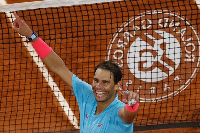 Rafael Nadal celebrate Paris