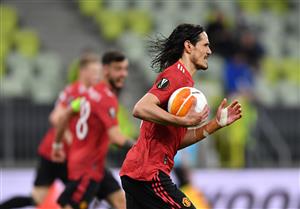 GDANSK, POLAND - MAY 26: Edinson Cavani of Manchester United celebrates after scoring their sides first goal during the UEFA Europa League Final between Villarreal CF and Manchester United at Gdansk Arena on May 26, 2021 in Gdansk, Poland. (Getty Images)