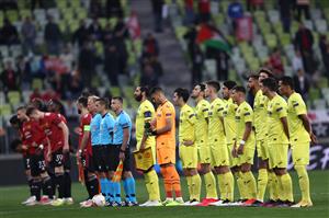 GDANSK, POLAND - MAY 26: Players of Villarreal line up prior to the UEFA Europa League Final between Villarreal CF and Manchester United at Gdansk Arena on May 26, 2021 in Gdansk, Poland. (Getty Images)
