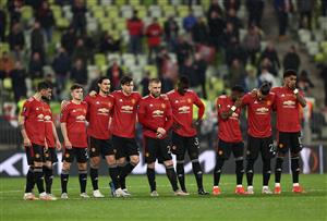 GDANSK, POLAND - MAY 26: Players of Manchester Unite line up for the Penalty Shoot out during the UEFA Europa League Final between Villarreal CF and Manchester United at Gdansk Arena on May 26, 2021 in Gdansk, Poland. (Getty Images)