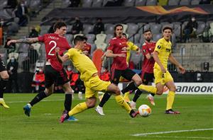 GDANSK, POLAND - MAY 26: Gerard Moreno of Villarreal CF scores their sides first goal during the UEFA Europa League Final between Villarreal CF and Manchester United at Gdansk Arena on May 26, 2021 in Gdansk, Poland. (Getty Images)