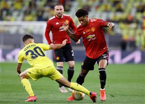 GDANSK, POLAND - MAY 26: Marcus Rashford of Manchester United battles for possession with Yeremi Pino of Villarreal CF during the UEFA Europa League Final between Villarreal CF and Manchester United at Gdansk Arena on May 26, 2021 in Gdansk, Poland. (Getty Images)