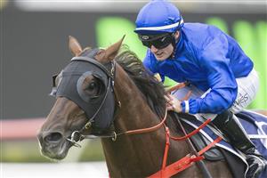 SYDNEY, AUSTRALIA - MAY 29: Reece Jones on Gravina wins race 5 the Wilson Asset Management Handicap during Sydney Racing at Royal Randwick Racecourse on May 29, 2021 in Sydney, Australia. (Photo by Jenny Evans/Getty Images)