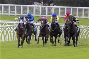 SYDNEY, AUSTRALIA - MAY 29: Keagan Latham on Dream Circle wins race 7 the NSW M&H Air Handicap during Sydney Racing at Royal Randwick Racecourse on May 29, 2021 in Sydney, Australia. (Photo by Jenny Evans/Getty Images)