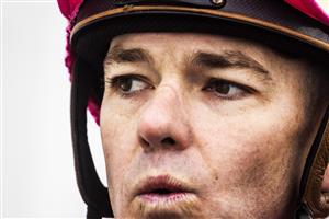 SYDNEY, AUSTRALIA - MAY 29: Keagan Latham looks on after winning race 7 the NSW M&H Air Handicap during Sydney Racing at Royal Randwick Racecourse on May 29, 2021 in Sydney, Australia. (Photo by Jenny Evans/Getty Images)