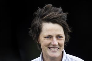 SYDNEY, AUSTRALIA - MAY 29: Ash Beer smiles after her brother Mitch trains Swagger to win race 2 the Tab Highway Class 3 Handicap during Sydney Racing at Royal Randwick Racecourse on May 29, 2021 in Sydney, Australia. (Getty)